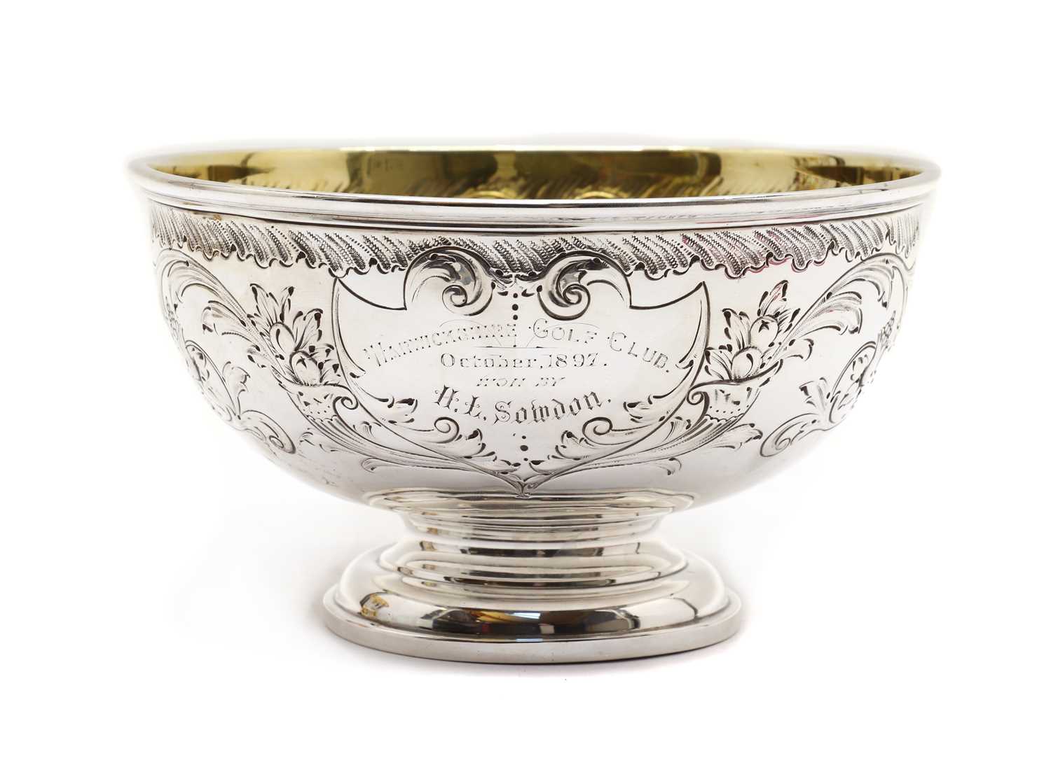Lot 30 - A late Victorian silver pedestal bowl