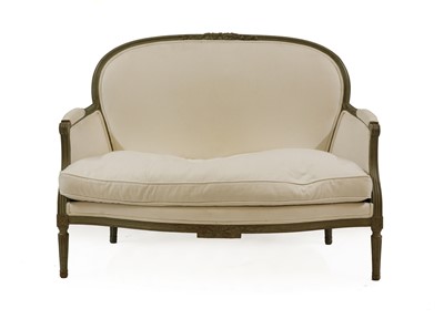 Lot 273 - A French Louis XVI style painted settee