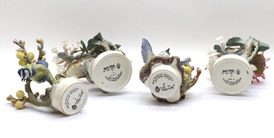 Lot 275 - A pair of Nightingale Daulias Luscinia and Honeysuckle models