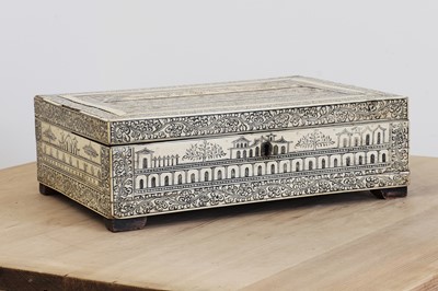 Lot 704 - A Vizagapatam bone workbox