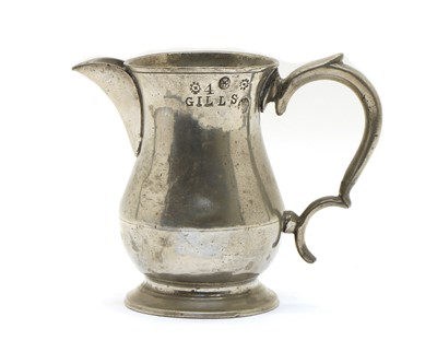 Lot 116 - A collection of pewter items