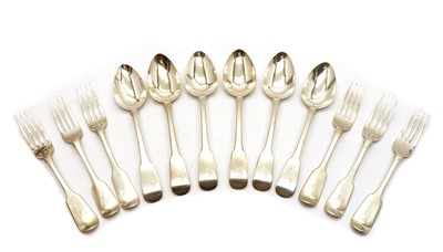 Lot 49 - A collection of silver flatware