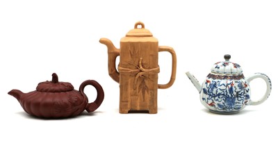 Lot 174 - A Chinese blue and white teapot and cover