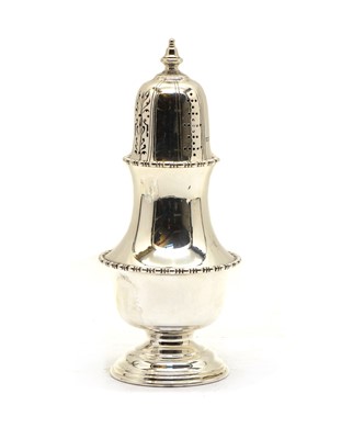 Lot 52 - A silver sugar caster