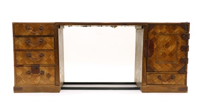 Lot 227 - A Japanese parquetry tabletop collectors chest