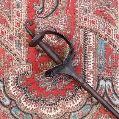 Lot 739 - A basket-hilted mace