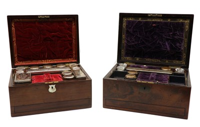 Lot 232 - A Victorian rosewood toiletry box