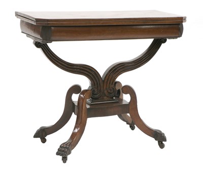 Lot 438 - A Regency rosewood fold-over card table