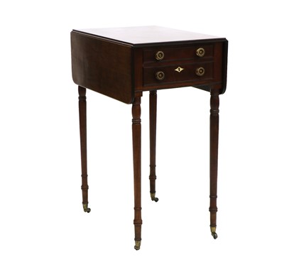 Lot 461 - A mahogany drop leaf work table