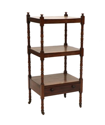 Lot 419 - A George III mahogany three-tier whatnot