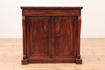 Lot 573 - A Victorian rosewood side cabinet