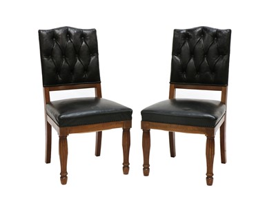 Lot 420 - A pair of mahogany single chairs