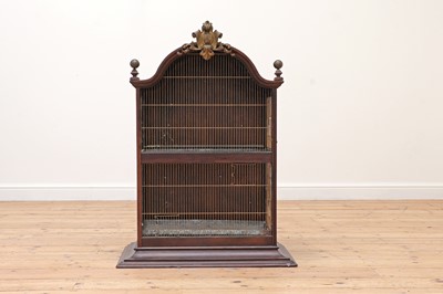 Lot 780 - A mahogany birdcage