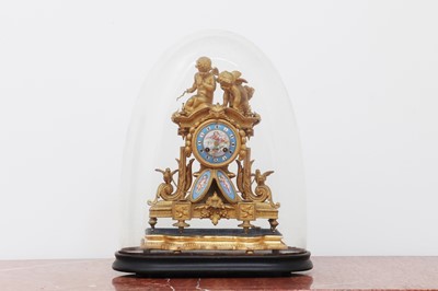 Lot 116 - A French gilt-cased mantel clock