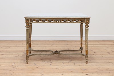 Lot 601 - A Louis XVI-style painted centre table