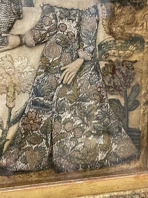 Lot 597 - A Charles II stumpwork needlework picture
