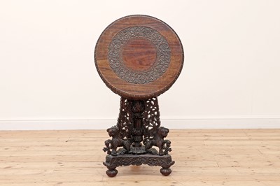 Lot 508 - An Anglo-Indian rosewood occasional table