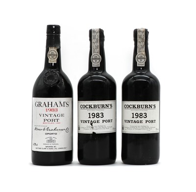 Lot 273 - Cockburns, Vintage Port, 1983 (2) and Grahams, Vintage Port, 1983 (1)