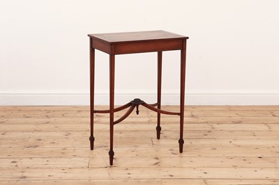 Lot 650 - A Sheraton Revival satinwood occasional table