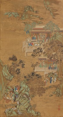 Lot 125 - A Chinese gouache painting