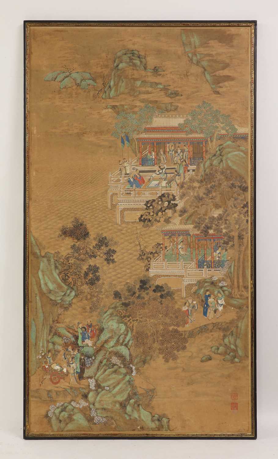 Lot 125 - A Chinese gouache painting