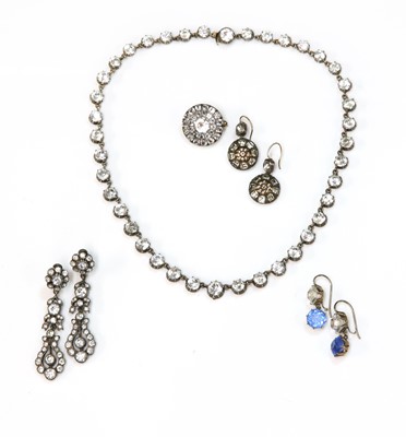 Lot 6 - A late Georgian graduated paste rivière necklace