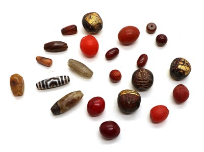 Lot 158 - A Chinese agate Dzi bead
