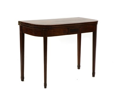 Lot 334 - A Georgian mahogany card table