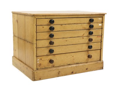 Lot 333 - A Victorian pine collectors chest or cabinet