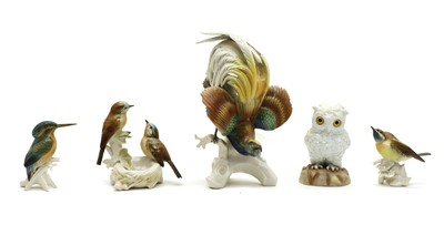 Lot 54 - A Continental porcelain figure of a owl