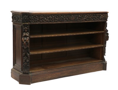 Lot 412 - A Victorian oak low open bookcase