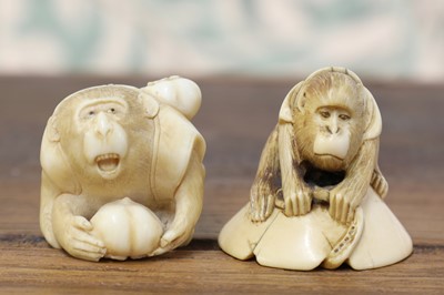 Lot 413 - An ivory okimono