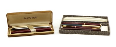 Lot 211 - A gold plated Sheaffer fountain pen