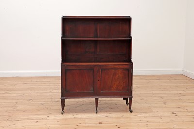 Lot 448 - A small George III mahogany waterfall bookcase