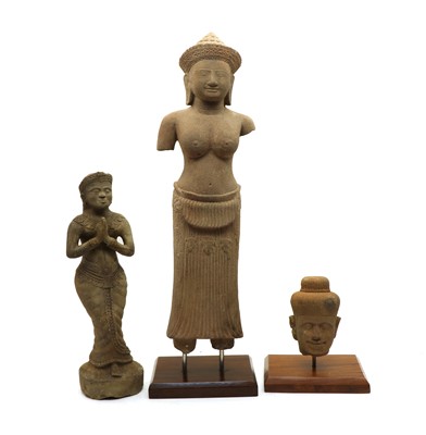 Lot 126 - A large Southeast Asian composite stone figure