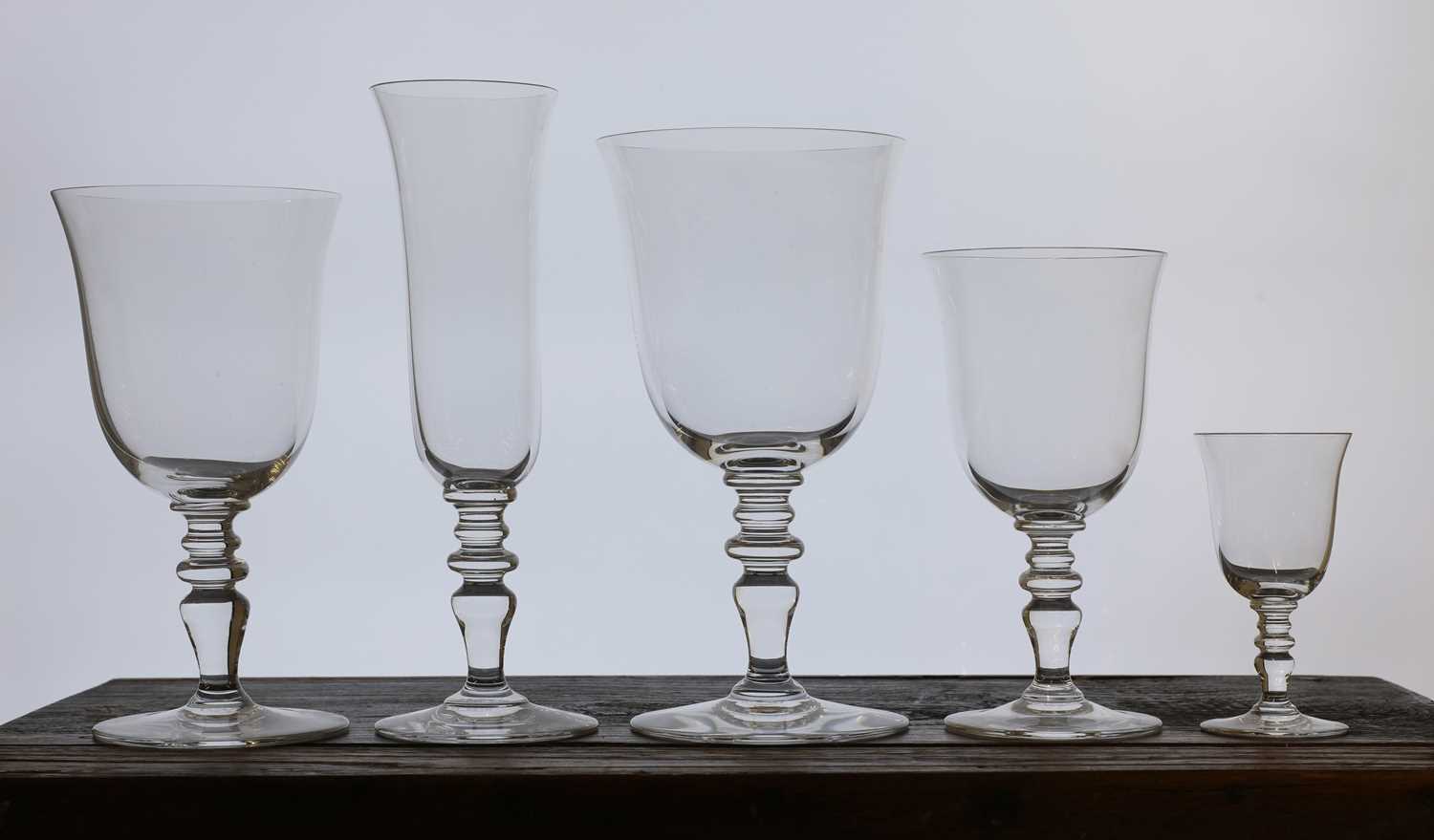 Lot 577 - An extensive part-suite of 'Provence' pattern glasses by Baccarat