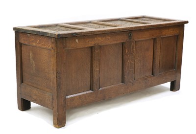 Lot 375 - An oak coffer