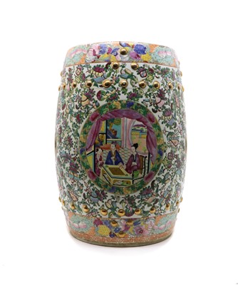 Lot 105 - A Chinese famille rose garden seat