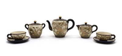 Lot 122 - A Japanese satsuma tea service