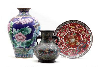 Lot 97 - A Japanese cloisonné vase