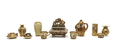 Lot 125 - A collection of Japanese satsuma ware