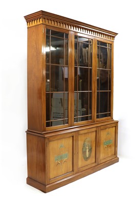 Lot 350 - A reproduction mahogany bookcase