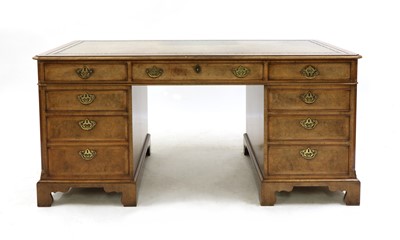 Lot 340 - A reproduction pedestal desk