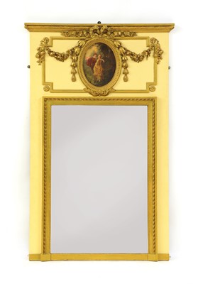 Lot 361 - A Regency style painted and gilt pier mirror