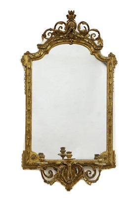 Lot 267 - A gilt gesso girandole wall mirror