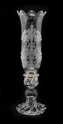 Lot 98 - A Baccarat glass storm lantern