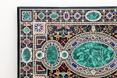 Lot 444 - An Italian-style hardstone-inlaid pietra dura tabletop