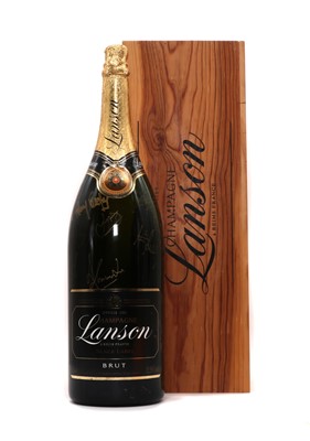 Lot 21 - Lanson, Reims, non-vintage Black Label, signed by a sports people (1, jeroboam)