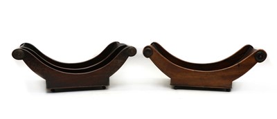 Lot 267 - Two George III mahogany cheese coasters