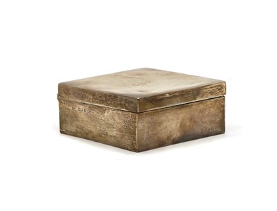 Lot 42 - A silver cigarette box